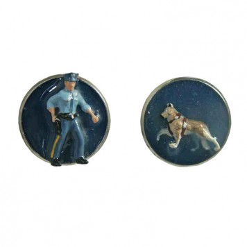 Salomé Osorio | Earrings Policeman and Dog Earrings