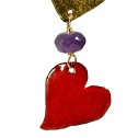 Salomé Osorio | Earrings Red and Gold Heart Earrings [1]