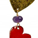 Salomé Osorio | Earrings Red and Gold Heart Earrings [3]