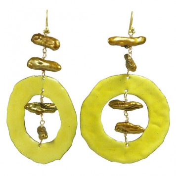 Salomé Osorio | Earrings Yellow Hoop Earrings