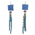 Blue Square Earrings