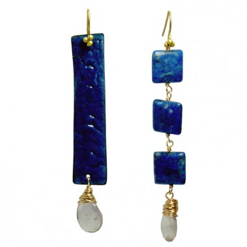 Salomé Osorio | Earrings Blue Rectangle Earings