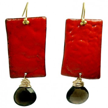 Salomé Osorio | Earrings Red Rectangle Earrings