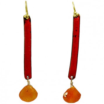 Salomé Osorio | Earrings Red Bar Earrings