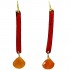 Red Bar Earrings