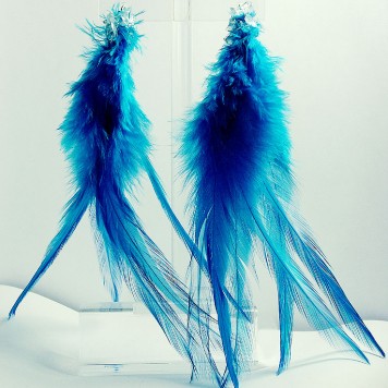 Salomé Osorio | Earrings Blue Luxius Feathers Earrings