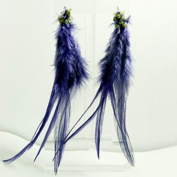 Salomé Osorio | Earrings Purple Luxius Feathers Earrings