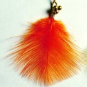 Salomé Osorio | Earrings Green & Orange Feathers Earrings [1]