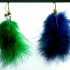 Green & Blue Feathers Earrings