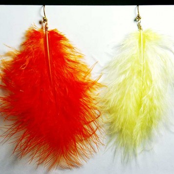 Salomé Osorio | Earrings Yellow & Orange Feathers Earrings