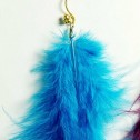 Salomé Osorio | Earrings Blue & Fushia Feathers Earrings [1]