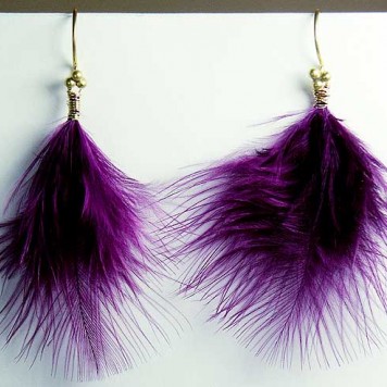 Salomé Osorio | Earrings Purple Feathers Earrings