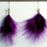 Purple Feathers Earrings