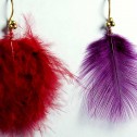 Salomé Osorio | Earrings Red & Purple Feathers Earrings [3]