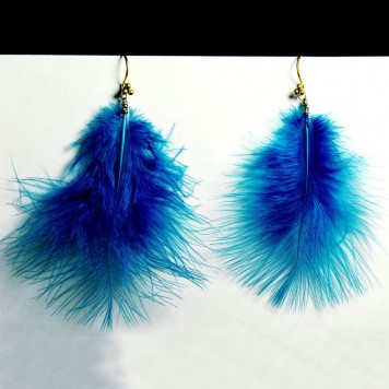 Salomé Osorio | Earrings Blue Feather Earrings