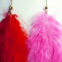 Salomé Osorio | Earrings Red & Pink Feathers Earrings [3]