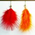 Red & Orange Feathers Earrings