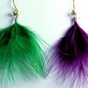 Salomé Osorio | Earrings Green & Purple Feathers Earrings [3]