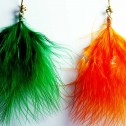 Salomé Osorio | Earrings Orange & Green Feathers Earrings [3]