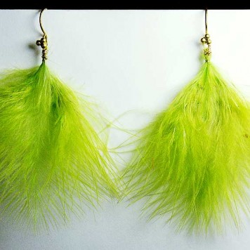 Salomé Osorio | Earrings Light Green Feathers Earrings