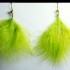 Light Green Feathers Earrings