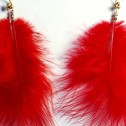 Salomé Osorio | Earrings Red Feathers Earrings [3]