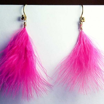 Salomé Osorio | Earrings Pink Feathers Earrings