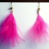 Pink Feathers Earrings