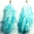 Light Blue Feathers Earrings