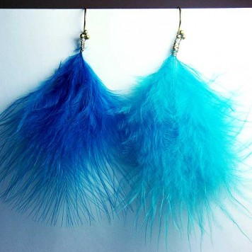 Salomé Osorio | Earrings Blue Feathers Earrings