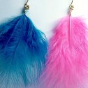 Salomé Osorio | Earrings Blue & Pink Feathers Earrings [3]