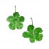 Green Flower Earrings