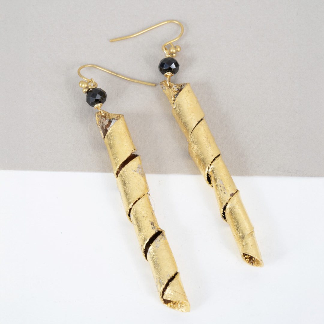 Boucles d&rsquo;Oreilles Ruban Doré