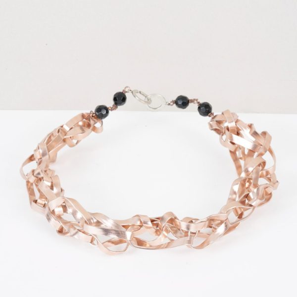 Collier en Aluminium et Perles d’Onyx