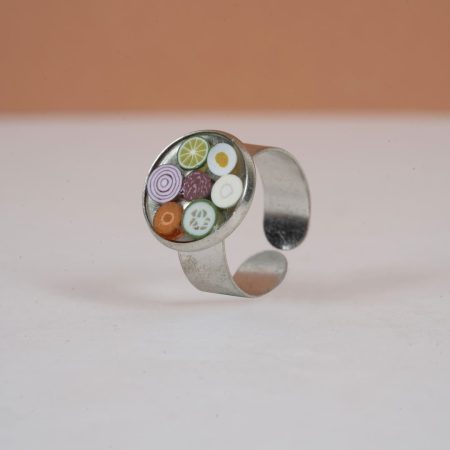 Bagues Épicerie Fine – Miniatures en Résine Epoxy sur Métal Patiné – Image 8