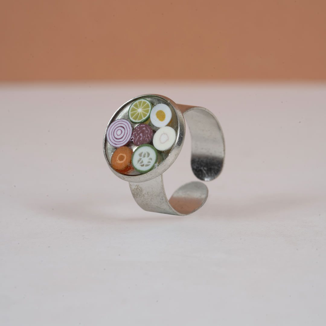 Bagues Épicerie Fine – Miniatures en Résine Epoxy sur Métal Patiné – Image 8