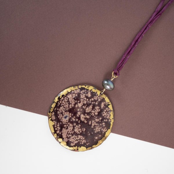 Pendentif Disque Émaillé