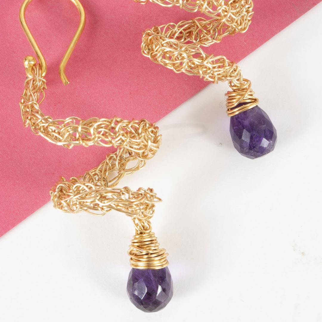 Boucles d’Oreilles Danseuses en Vermeil – Image 3