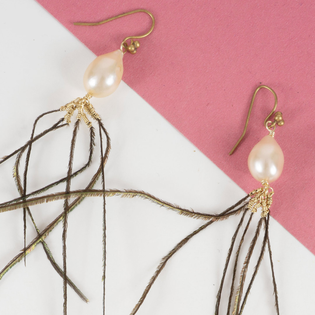 Boucles d&rsquo;oreilles Brins de Plumes