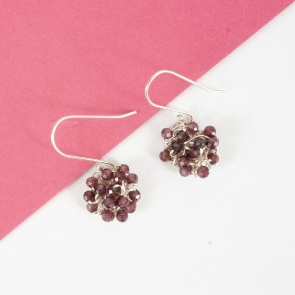 Boucles d’oreilles Disque en Spinelles