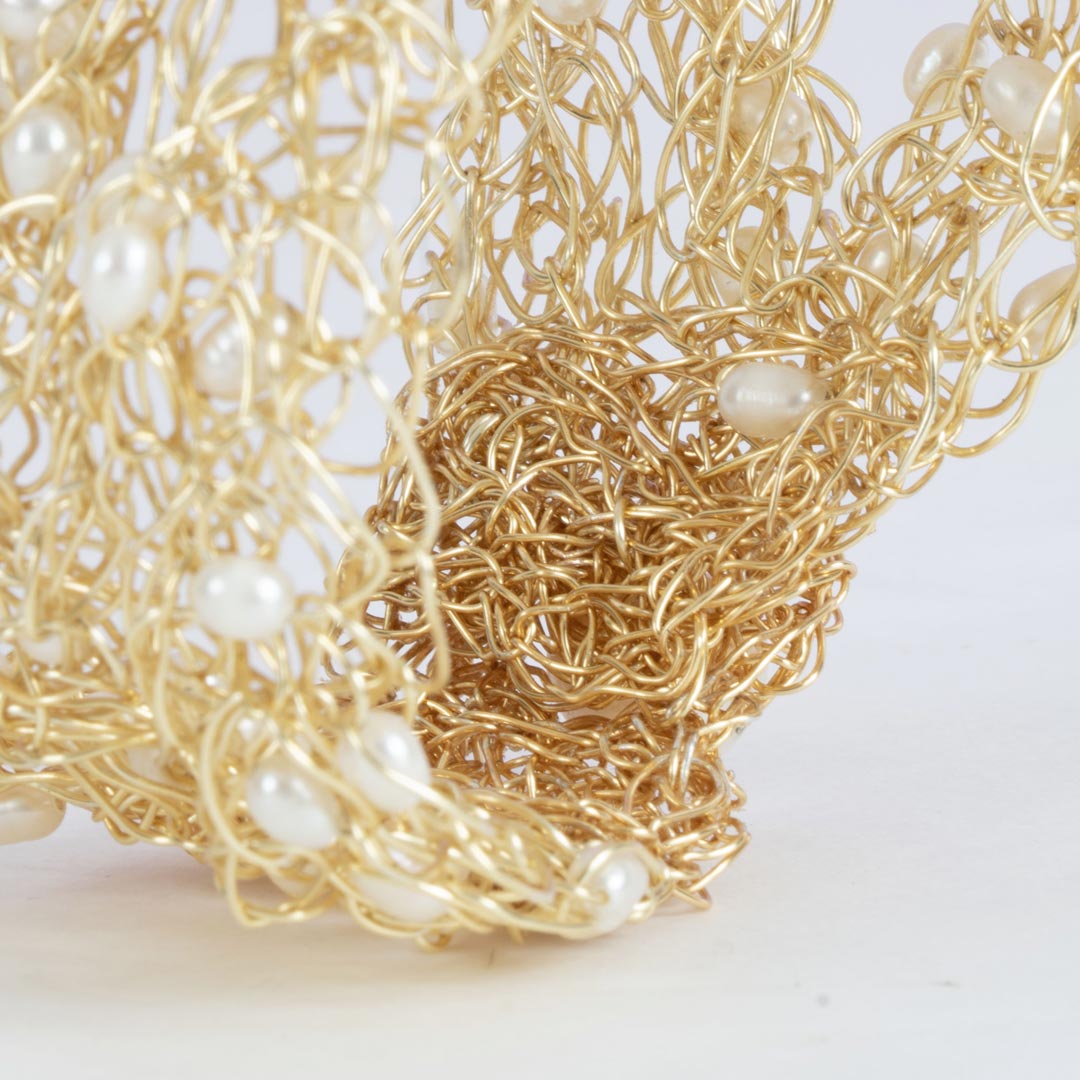 Bracelet Trois Liens en Plaqué Or et Perles – Image 3