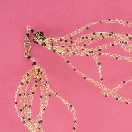 Collier en spinelle noir et vermeil – Image 3