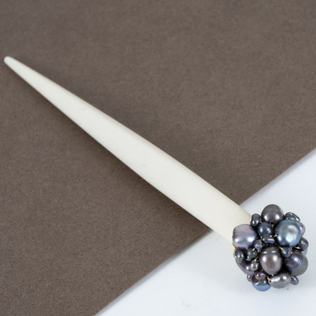 Pique à Cheveux en perles noires