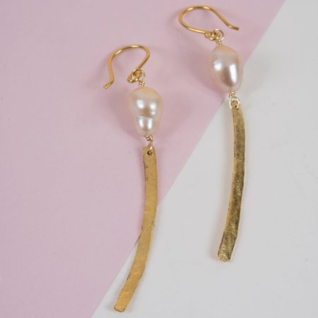 Boucles d'oreilles lien en cuivre doré