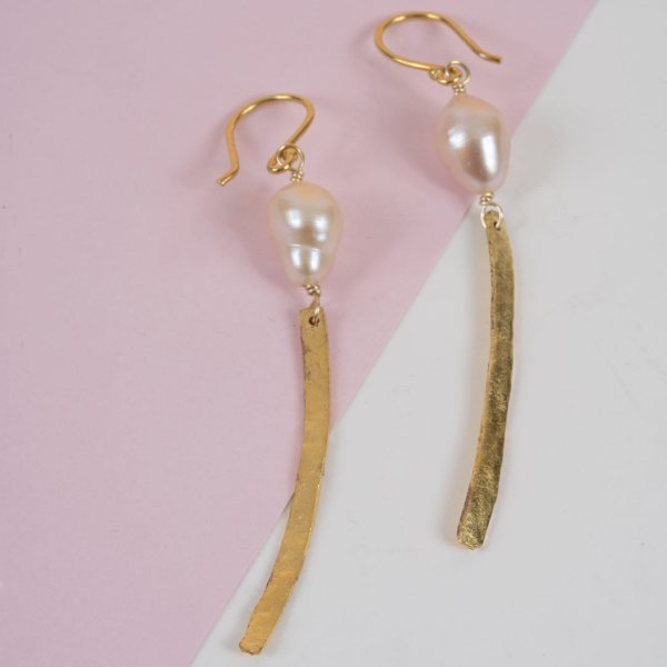 Boucles d'oreilles lien en cuivre doré