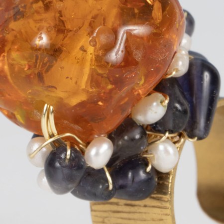 Bague Ambre et Iolite – Image 4