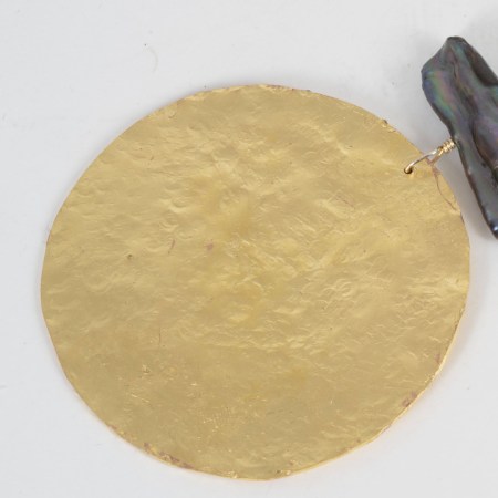 Pendentif Disque en Cuivre Doré – Image 3