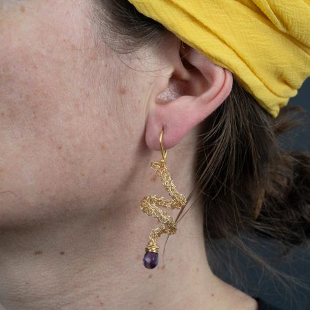 Boucles d’Oreilles Danseuses en Vermeil – Image 2