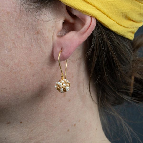 Boucles d’oreilles Boule de perles