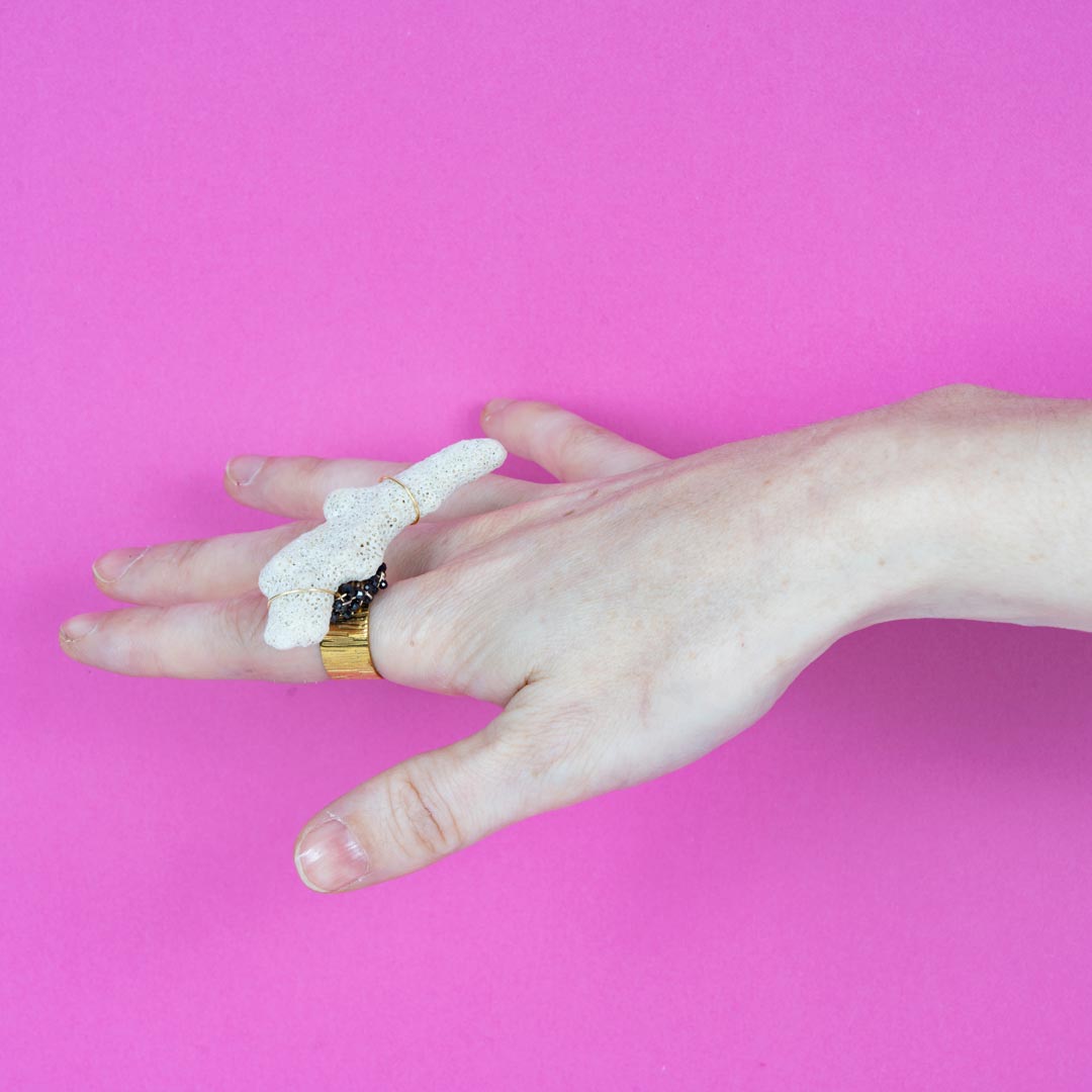 Grande Bague Corail Blanc – Image 4